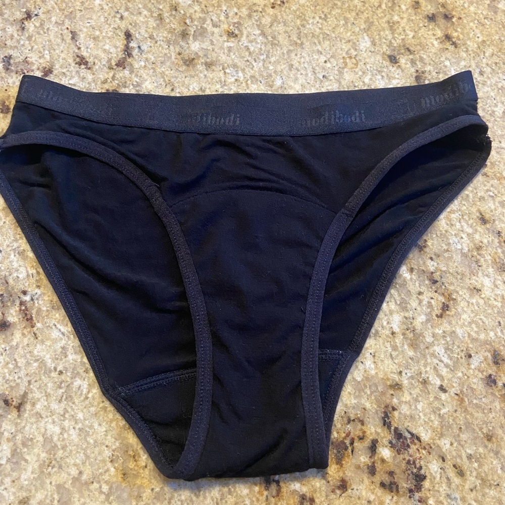 Modibodi black bikini period underwear XS NWOT